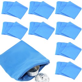 Hyuetrsa 24 Pieces Silver Protector Bags Anti Tarnish Cloth Bag Zippered Silver Keeper Anti Tarnish Silver Protection Bags Jewelry Storage Cloth Silver Protector Bags for Silver Storage
