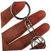 Mobestech 2pcs Stylish Volleyball Keychain Pendant Stainless Steel Hollow Design