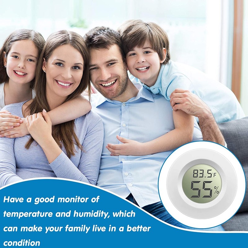 Zerodis Mini Digital LCD Thermometer Hygrometer for Pets Humidity Temperature