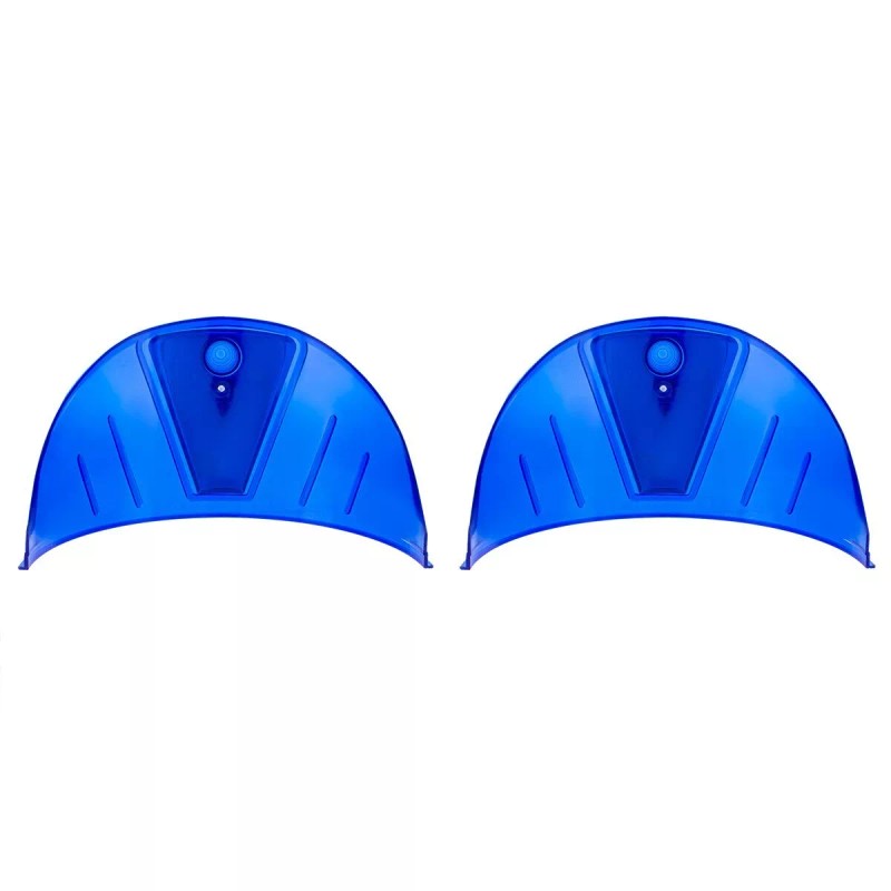 United Pacific C2001B Blue 7" Headlight Visor – Pack of