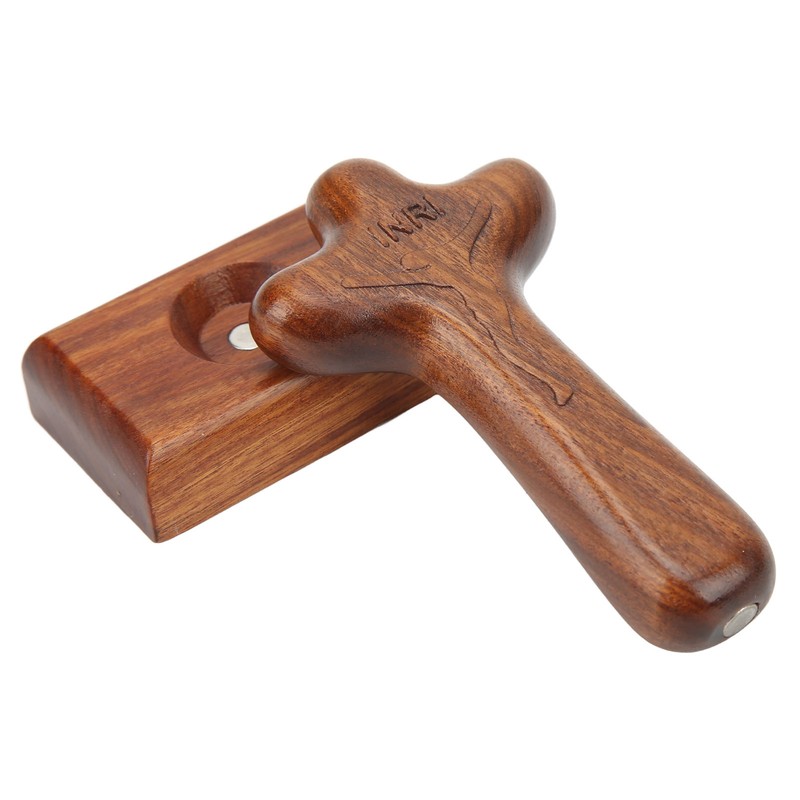 Wood Cross Tabletop Decor Hand Crafted Surface Polishing Sturdy Durable