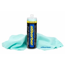 CleanTools The Absorber Synthetic Premium Drying Chamois Cloth for Car: Super Absorbent, Scratch-Free and Washable | 27-Inch x 17-Inch, Aqua| Discontinued| Replacement PN: 14946