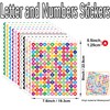 Letter Stickers Small 8 Sheets 1344 PCS Alphabet Sticker 0.5in