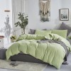 KAREVER Sage Green Comforter Set Full Solid Green Bedding Set