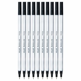 DOLLAR XFine Fineliner Pens, BLACK, Ultra Fine Point (0.3mm), Pack of 10, Ideal for Artists Architects Technical Drawing Handwriting Calligraphy Sketching Illustrations