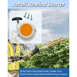 eosorssa 4149 190 4001 Recoil Rewind Starter Assembly Replacement for Stihl FS94 FS94R KM94R HL91K HL94 HL94K FS94 FS94C FS94RC KM94 HL91, with 3 Screws
