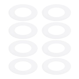 PATIKIL Goof Rings for 4 Inch Recessed Can Lighting Down Light, 8 Pcs Metal Goof Trim Rings Cover, Outer Diameter 6.77-inch, Inner Diameter 4.25-inch, Matte Finish White, Flush Mount