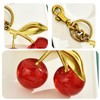 SSKHE Cherry Keyring for Women, Exquisite Cherry Bag Charm, Shiny