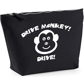 Hippowarehouse Drive monkey! Drive! printed make up cosmetic wash bag 18x19x9cm