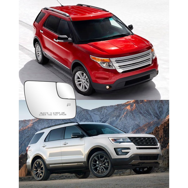 Algrix Passenger Side Mirror Glass Replacement for Ford Explorer 2011