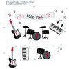 Lambs & Ivy Rock Star Musical Instruments Wall Decals/Stickers -