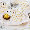 AWELL White Gift Candy Box Bulk with Gold Dots 2x2x2