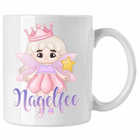 Trendation - Nail Fairy Cup Gift Nail Studio Employee Gel Nails Saying Cute Graphic (White)