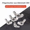 Pack of 6 Wing Nuts Stainless Steel Stainless Steel Wing