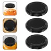 Cabilock 50pcs Jar Lids, Black Tinplate Mouth Canning Lids, 63mm