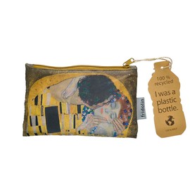 Fridolin Bag Gustav Klimt The Kiss "I was a bottle" recycled, bag in bag, W/H: approx. 45.5 x 68.5 cm (open); W/H: approx. 15.5 x 9.5 cm (closed in small bag), Colourful