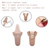 DAIXIANGER Professional Cuticle Nipper Holster, Protective Leather Case for Nail