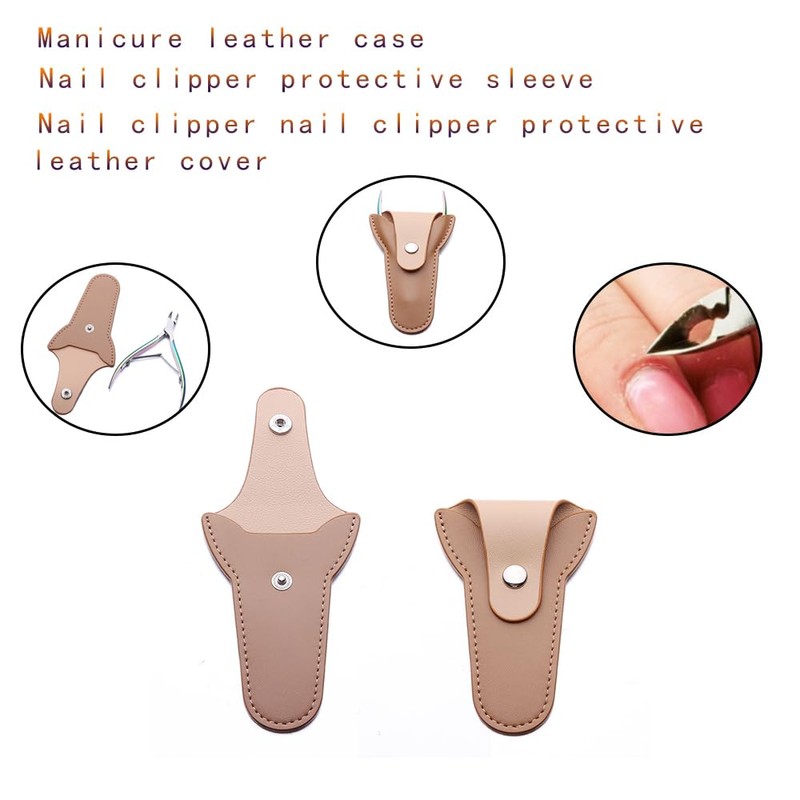 DAIXIANGER Professional Cuticle Nipper Holster, Protective Leather Case for Nail