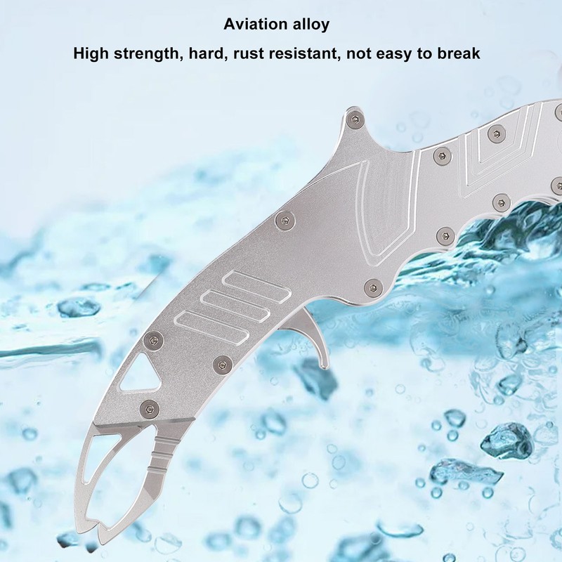 Fish Gripper Alloy Multifunctional Rustproof One Hand Operation Fish Lip