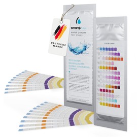 SMARDY 20 x Water Test Strips 13-in-1 Water Test Strips for Drinking Water Pool Test Water Quality Water Test for Drinking Water Total Hardness pH Chlorine Lead Nitrate