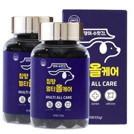 Dog Comprehensive Nutrient Bronchi, Skin, Joints, Eyes, Heart, Lactobacillus, Antioxidant, Immunity, Dog Surat Gan, Agarwood Multi-All Care 100g, 99 Tablets, 2 Pieces / 강아지 종합영양제 기관지 피부 관절 눈 심장 유산균 항산화 면역력 댕이수랏간 침향 멀티올케어 100g, 99정, 2개