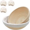 Banneton Bread Proofing Basket,9 Inch Round + 9.8 Inch Round