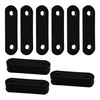 LVYKING 24 Pcs Black Straight Bracket, 56mm Metal Mending Plate