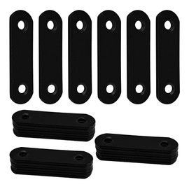 LVYKING 24 Pcs Black Straight Bracket, 56mm Metal Mending Plate Flat Bracket Mending Plates for Wood Repair