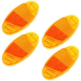 flintronic 4PCS Bicycle Wheel Reflectors, Bicycle Spoke Reflectors, High Reflective Cat Eye Reflectors, Bicycle Accessories for Various Bicycle Performance Mountain Bikes, Orange