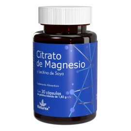 Citrato Magnesio Lecitina Soya Bote Cáps Sabor
