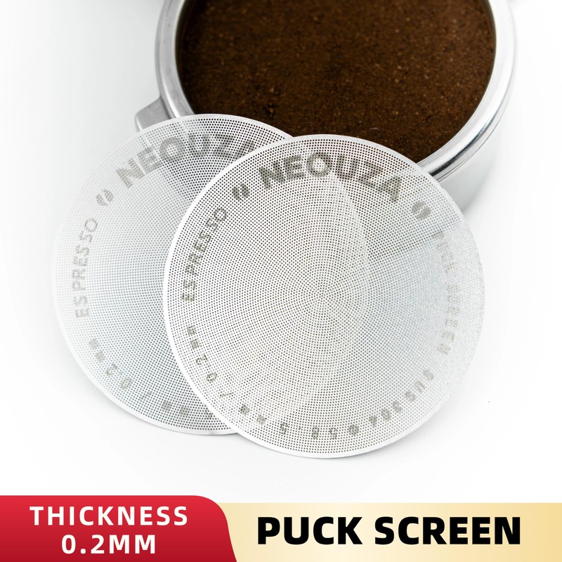 NEOUZA 53.5mm Espresso Puck Screen, 0.2mm Ultra Thin Coffee Filter,