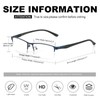 CARA Ultra Lightweight Progressive Multifocus Reading Glasses Men, Metal Frame