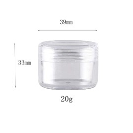 Set of 20, 0.7 fl oz (20 ml), Small Round Case, Cream Case, Accessory Case, Cosmetics Divided Container, Refill Container, Cosmetics, Cream, Lip Containers