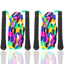 Jump Rope,2 Pack Long Jump Rope,Dutch Jump Ropes Long Rope Fitness Workout Tangle for Game/Skipping Rope Multiplayer Group (9.1 FT for Each Jump Rope) (Black)