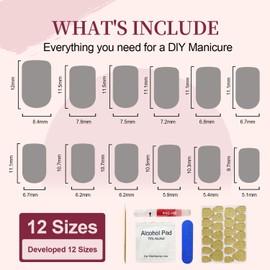 Press On Nails Short Square, Vneffabler Burgundy Nails Press ons Glue on Nails Reusable Stick On Nails with 3D Bow for Women and Girls Nail Kit in 12 Sizes - 24 Fake Nails Kit, Burgundy 3D Bow