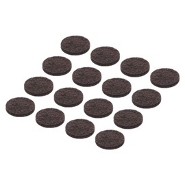 QUARKZMAN 48 Stück Filz Möbelpads, 0,8 Zoll Runde kleine Filz Stuhlbeinschoner verhindern Kratzer für Möbel Hartboden, Dunkelbraun