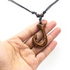 Scddboy Hawaiian Maori Fish Hook Pendant Necklace,Maui Beach Sufer Tribal