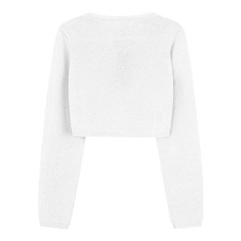 Bolerose Girls' Long-Sleeved Bolero Sparkle Cardigan - Bright silver