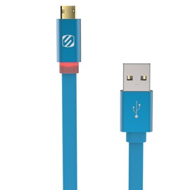 SCOSCHE Micro USB Data Cable for Universal/Smartphones - Retail Packaging - Blue
