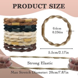 20 Stück Haargummi mit starkem Halt Baumwolle Weiche ohne Metall Elastisch Haarbänder Pferdeschwanz Für Frauen, Männer & Kinder (Mehrfarbig)