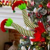 20'' Long Elf Legs Christmas Tree Topper Ornaments Pose-able Plush