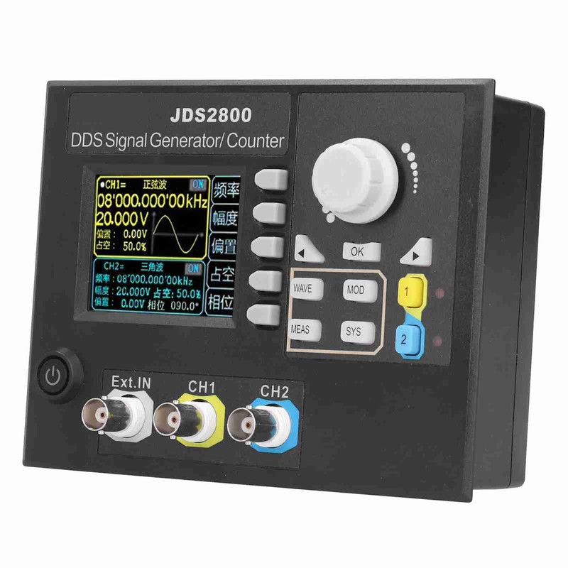 JDS2800-60MHz Function Signal Generator 2.4in LCD DDS Dual Channel Signal