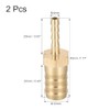 sourcing map Straight Brass Barb Fitting Reducer, Fit Hose ID