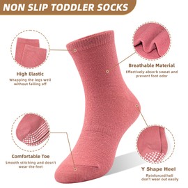 HYCLES Baby Grip Socks 16 Pairs of Toddler Boys Girls Sock Suitable for Infant Kids Aged 0-7 Years Anti-Slip Socks