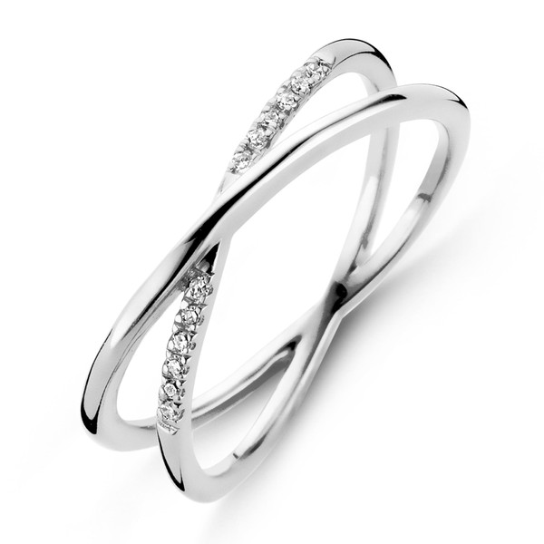DPT ANTWERP Diamond Crossover Ring | Criss Cross Rings For