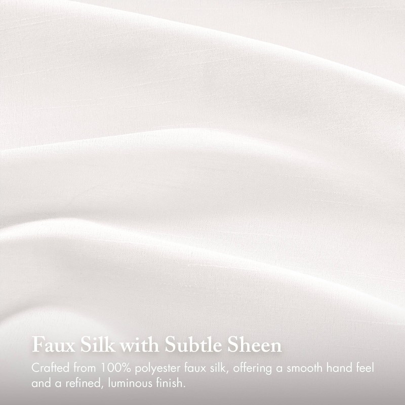 Madison Park Emilia Faux Silk Single Curtain with Privacy Lining,