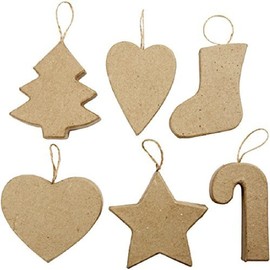 Creativ 100263 Christmas Ornaments, Brown, 7/8 cm