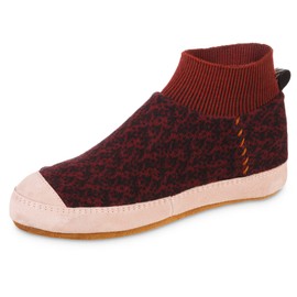 Acorn Unisex Polar Pair Ankle Fleece Slipper Sock, Garnet, 5.5-7 US Women