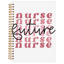 LZYRF Future Nurse Spiral Notebook Journal, Future Nurse Gifts Notebooks for Note Taking, Nursing Nurses Gifts for Female Women, Nursing Hardcover Notebook, 5.5x8.3 Inch