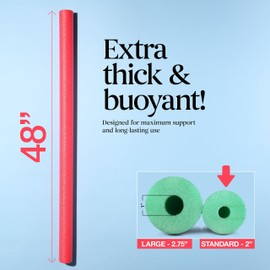 Play22 Pool Noodles Foam 40 Pack - Soft Rainbow Foam Noodle Tube, 4 Colors Bulk Swim Noodles, Multi-Purpose, Floating Training Device, Exercise Aid, Craft Projects